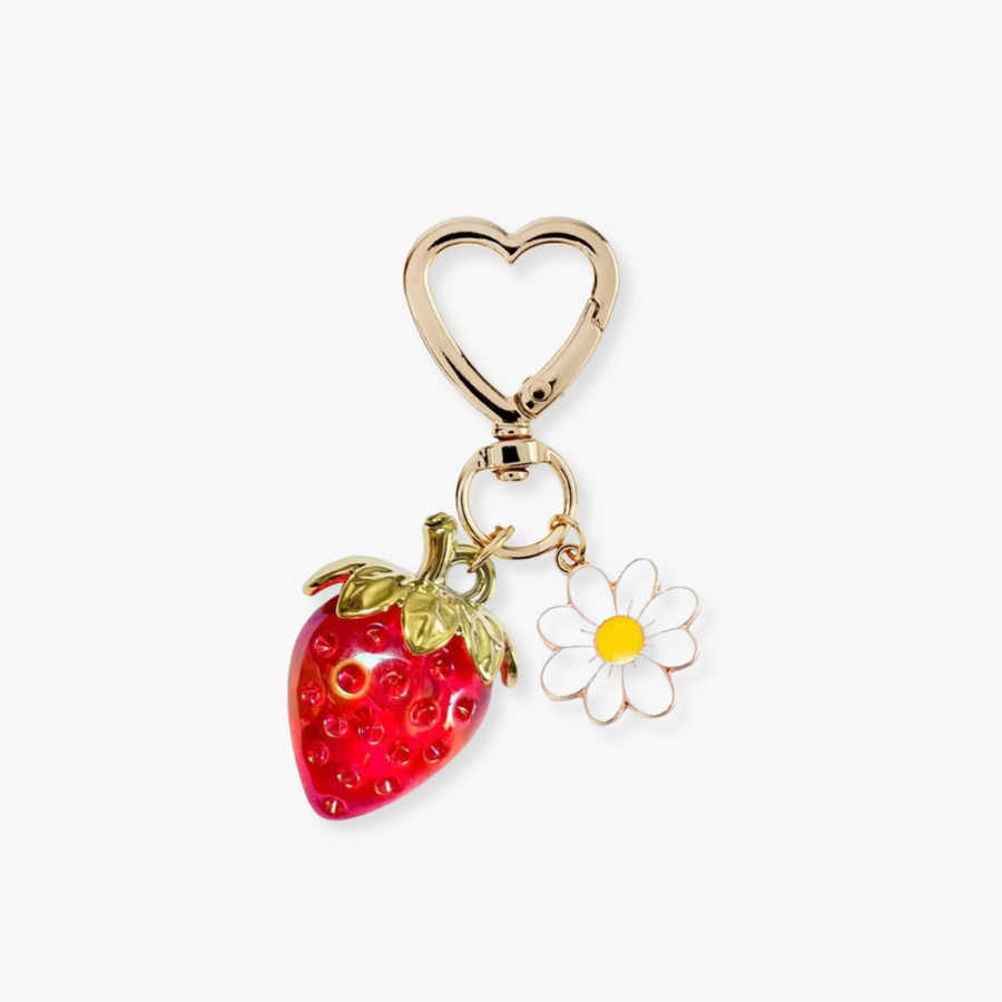 Strawberry & daisy charm